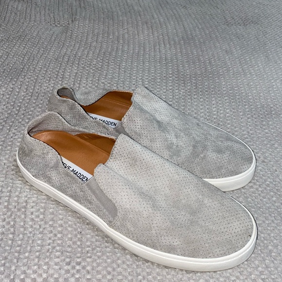 Steve Madden Shoes - Steve Madden Grey slip ons